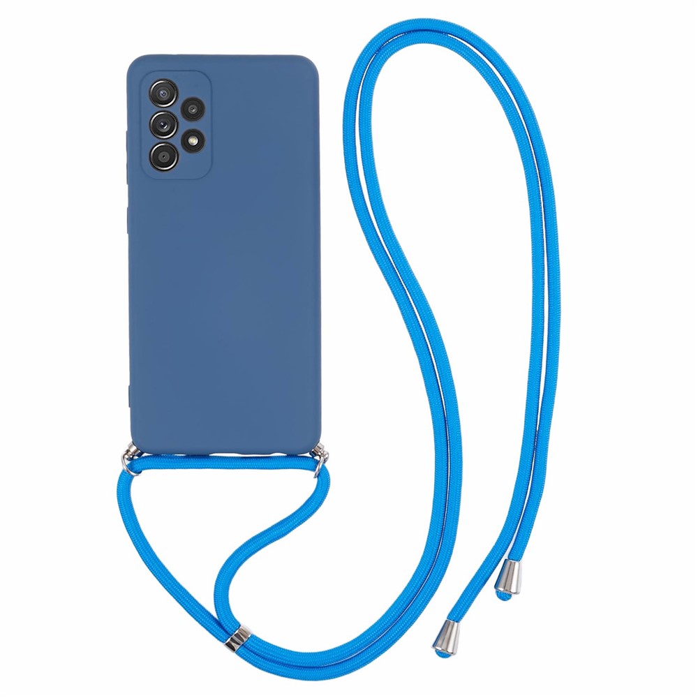 For Samsung Galaxy A23 4G / A23 5G (Global Version) Case Rubberized Phone Cover with Long Lanyard