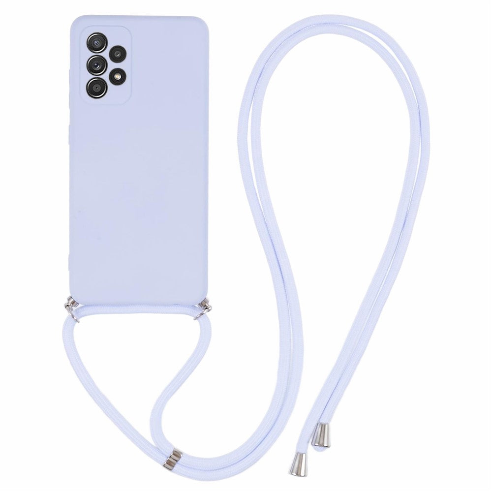 For Samsung Galaxy A23 4G / A23 5G (Global Version) Case Rubberized Phone Cover with Long Lanyard