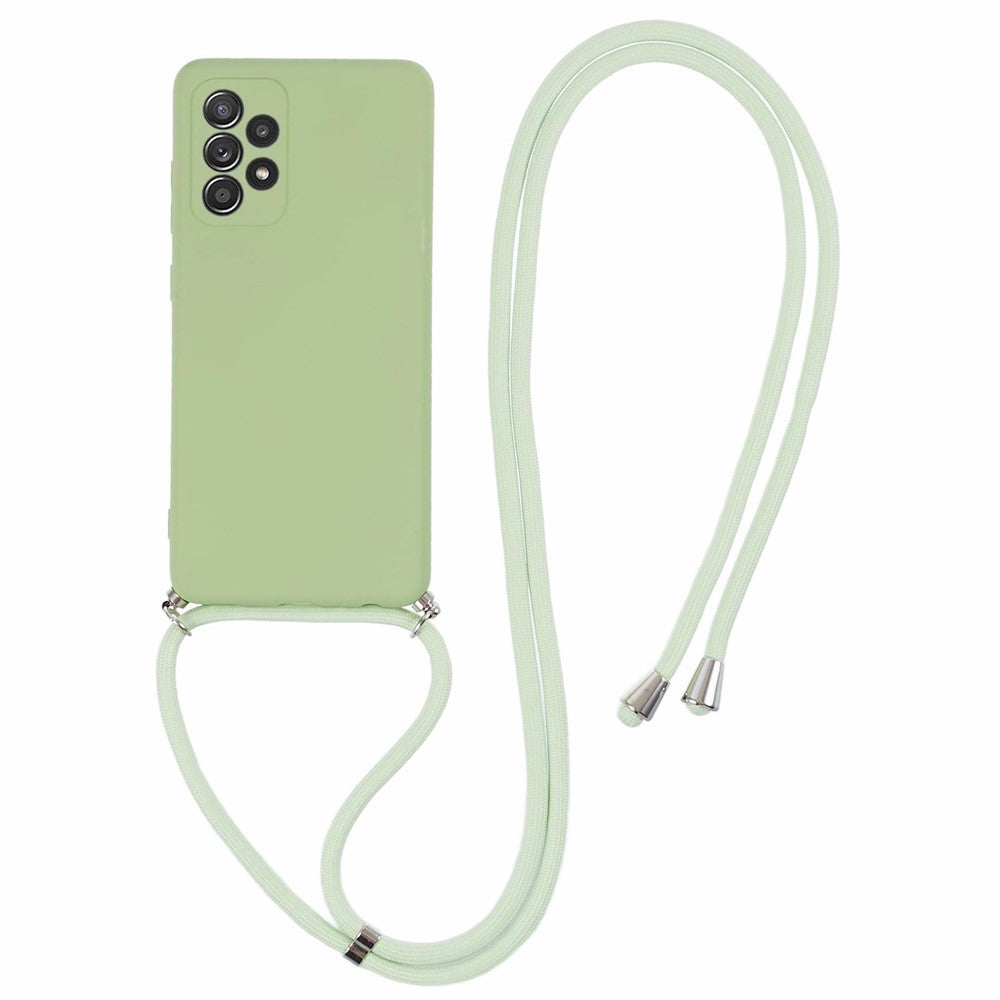 For Samsung Galaxy A23 4G / A23 5G (Global Version) Case Rubberized Phone Cover with Long Lanyard