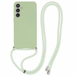 For Samsung Galaxy S23 FE Case Fiber Lining TPU Back Cover with Long Lanyard