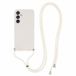 For Samsung Galaxy S23 FE Case Fiber Lining TPU Back Cover with Long Lanyard