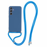 For Samsung Galaxy S23 FE Case Fiber Lining TPU Back Cover with Long Lanyard