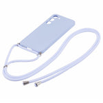 For Samsung Galaxy S23+ Case TPU Rubberized Phone Cover with Long Lanyard