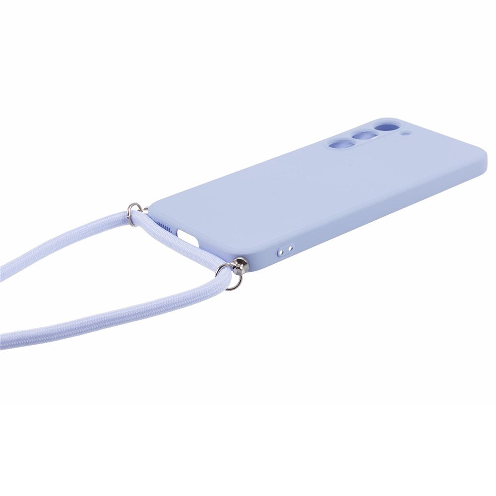 For Samsung Galaxy S23+ Case TPU Rubberized Phone Cover with Long Lanyard