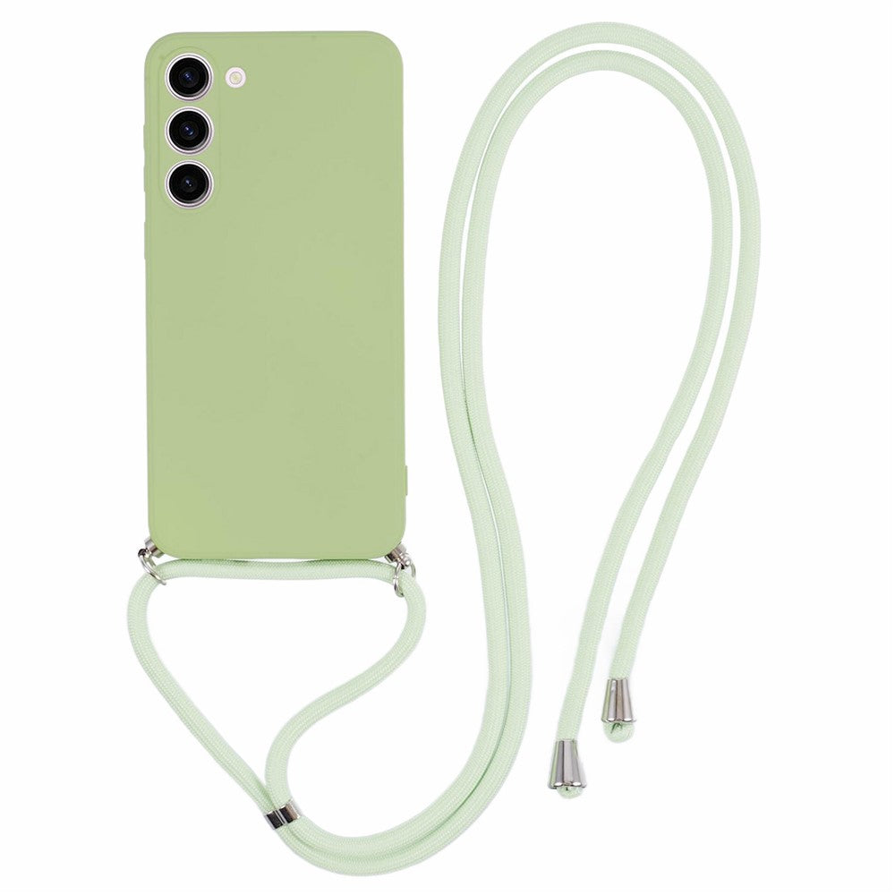 For Samsung Galaxy S23+ Case TPU Rubberized Phone Cover with Long Lanyard