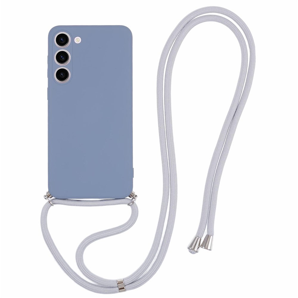 For Samsung Galaxy S23+ Case TPU Rubberized Phone Cover with Long Lanyard