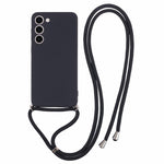 For Samsung Galaxy S23+ Case TPU Rubberized Phone Cover with Long Lanyard
