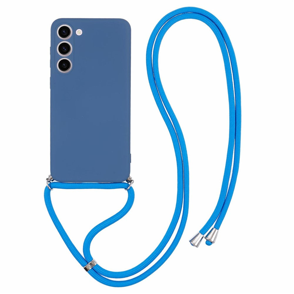 For Samsung Galaxy S23+ Case TPU Rubberized Phone Cover with Long Lanyard