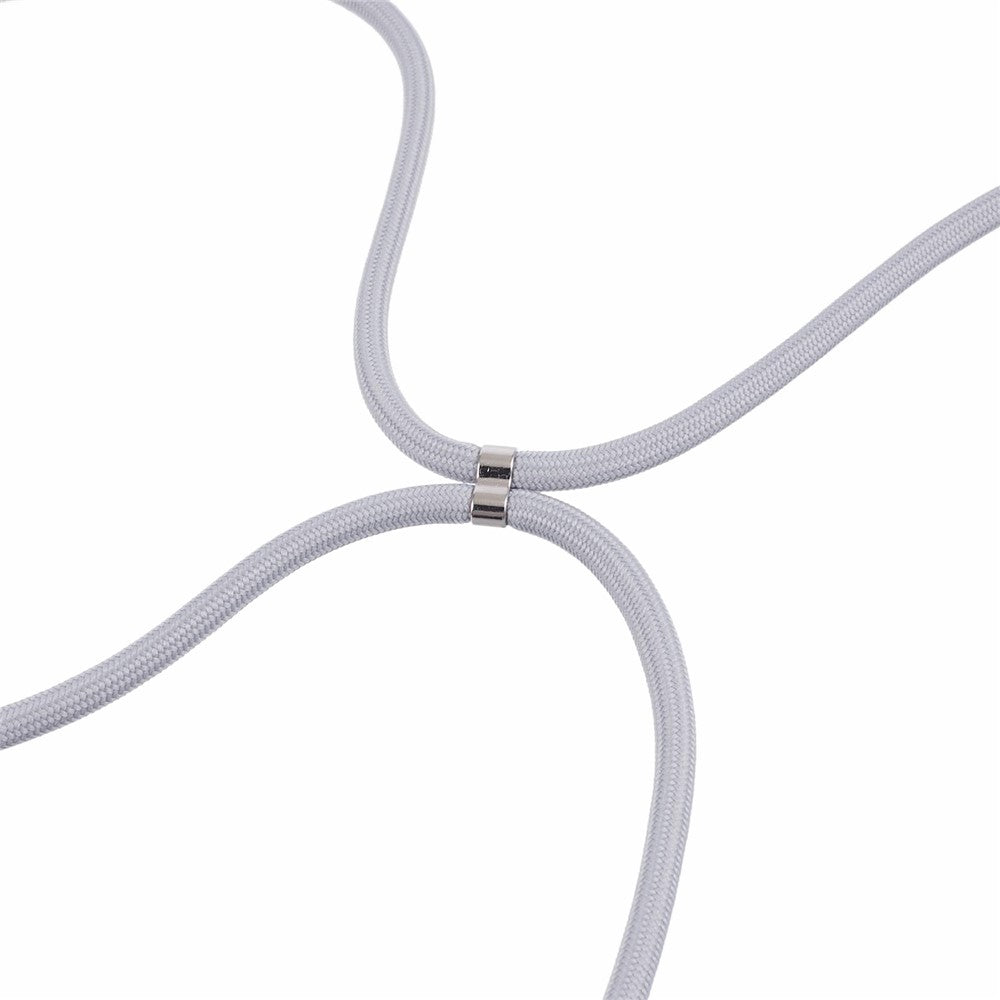 For Samsung Galaxy S21 4G / 5G Case Rubberized Fiber Lining Cover with Long Lanyard