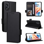For Oppo A18 4G / A38 4G Phone Case Litchi Texture Stand Wallet Cover with Strap