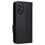 For Oppo A18 4G / A38 4G Phone Case Litchi Texture Stand Wallet Cover with Strap