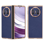 For Huawei Mate X5 Case Genuine Cow Leather + PC Litchi Texture Phone Cover