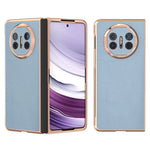 For Huawei Mate X5 Case Genuine Cow Leather + PC Litchi Texture Phone Cover