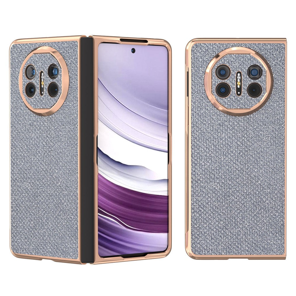 For Huawei Mate X5 Case Rhinestone Texture Leather+ PC Electroplating Phone Cover