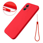 For Motorola Moto G54 5G Case Liquid Silicone Phone Shell Anti-Scratch Phone Cover with Strap