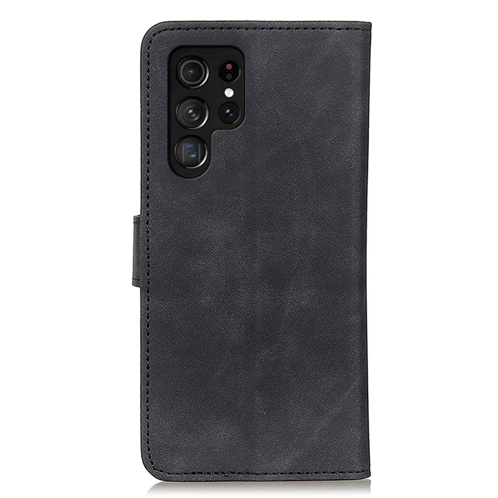 KHAZNEH For Samsung Galaxy S24 Ultra Phone Case Retro Texture Wallet Stand Cover