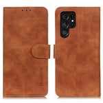 KHAZNEH For Samsung Galaxy S24 Ultra Phone Case Retro Texture Wallet Stand Cover
