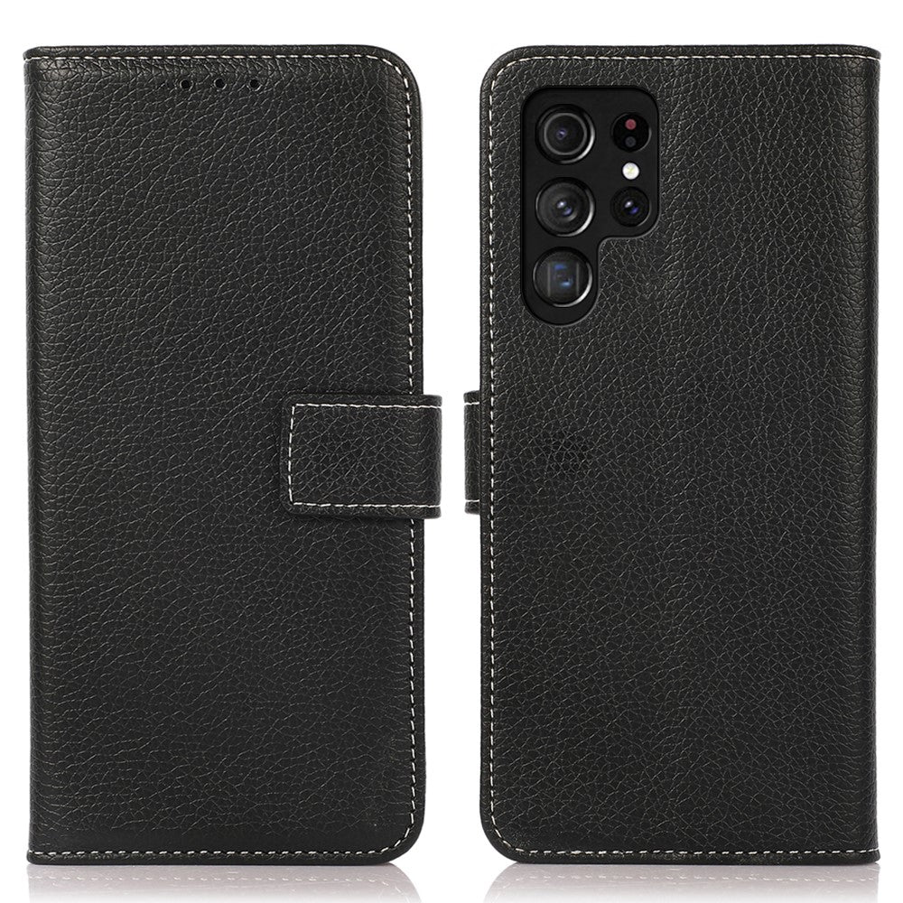 For Samsung Galaxy S24 Ultra Case Litchi Texture Wallet Leather Cover