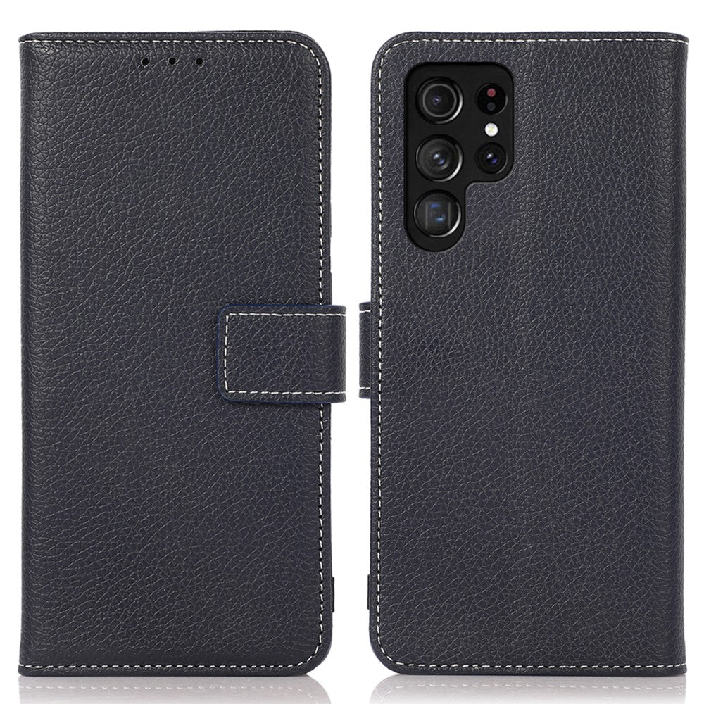For Samsung Galaxy S24 Ultra Case Litchi Texture Wallet Leather Cover