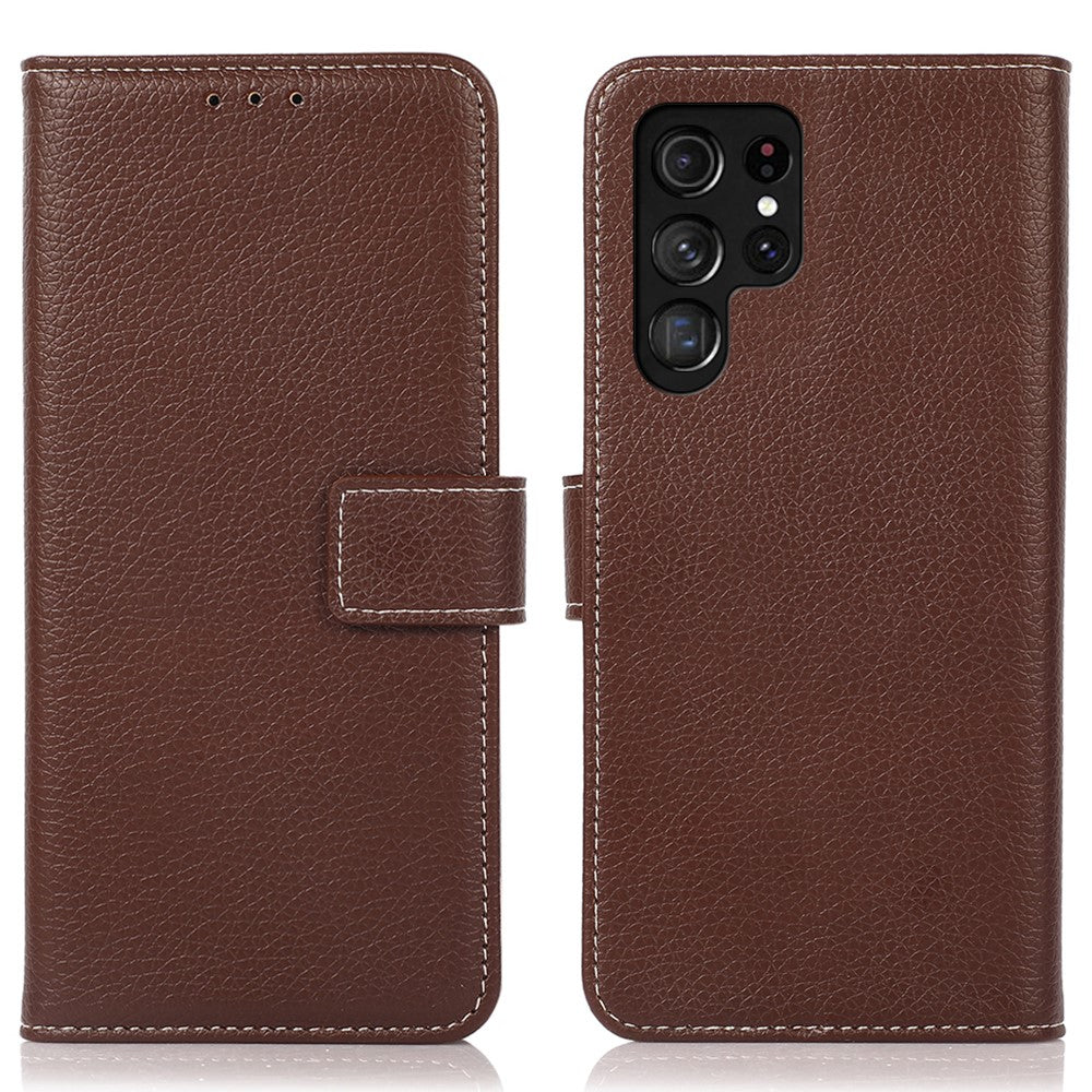 For Samsung Galaxy S24 Ultra Case Litchi Texture Wallet Leather Cover