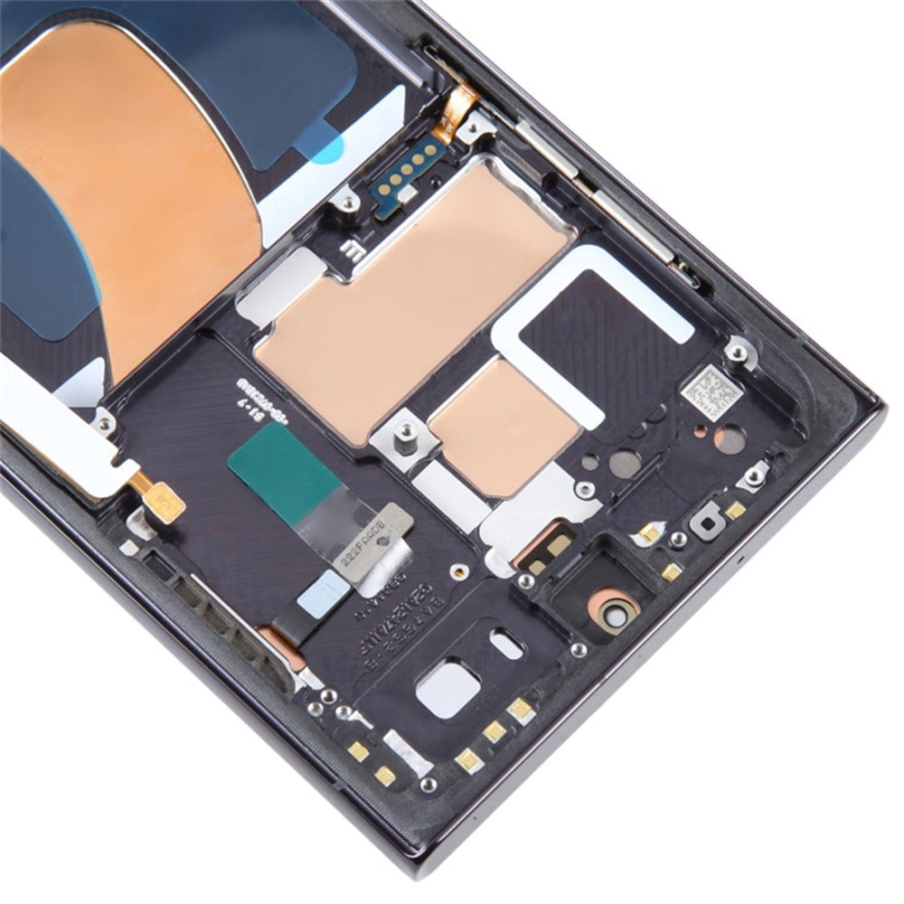 Til Samsung Galaxy S23 Ultra S918 Grade C OLED-skærm og digitizer-enhed + ramme (uden logo)