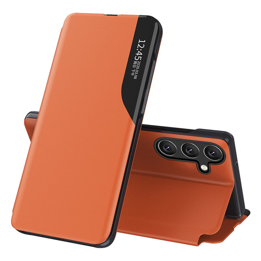 Til Samsung Galaxy A15 4G Etui View Window PU-læder Stand Cover