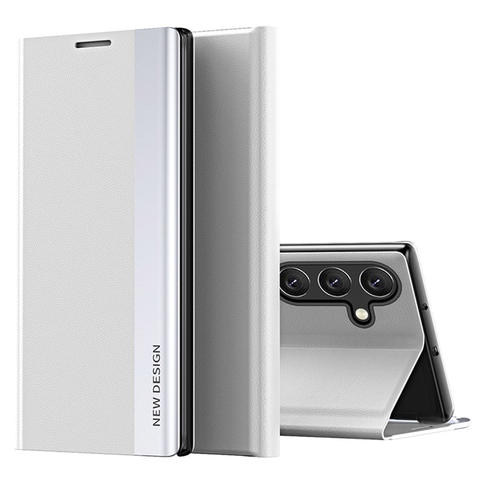 Til Samsung Galaxy A15 4G etui PU læder stativ galvanisering telefon cover
