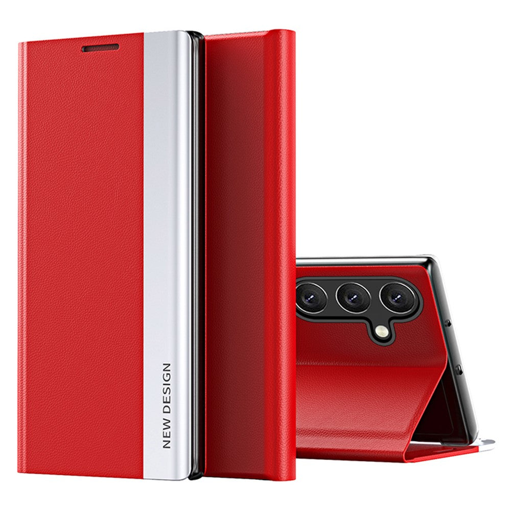 Til Samsung Galaxy A15 4G etui PU læder stativ galvanisering telefon cover