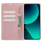 HANMAN Minuo Series For Xiaomi 13T / 13T Pro / Redmi K60 Ultra Case PU Leather Stand Magnetic Clasp Phone Cover