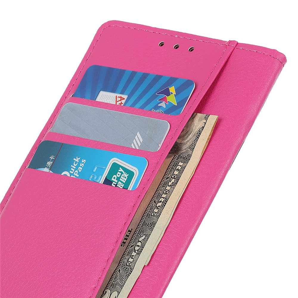 Til Samsung Galaxy S25+ / S24+ etui PU læder telefon stativ cover pung litchi tekstur telefon skal