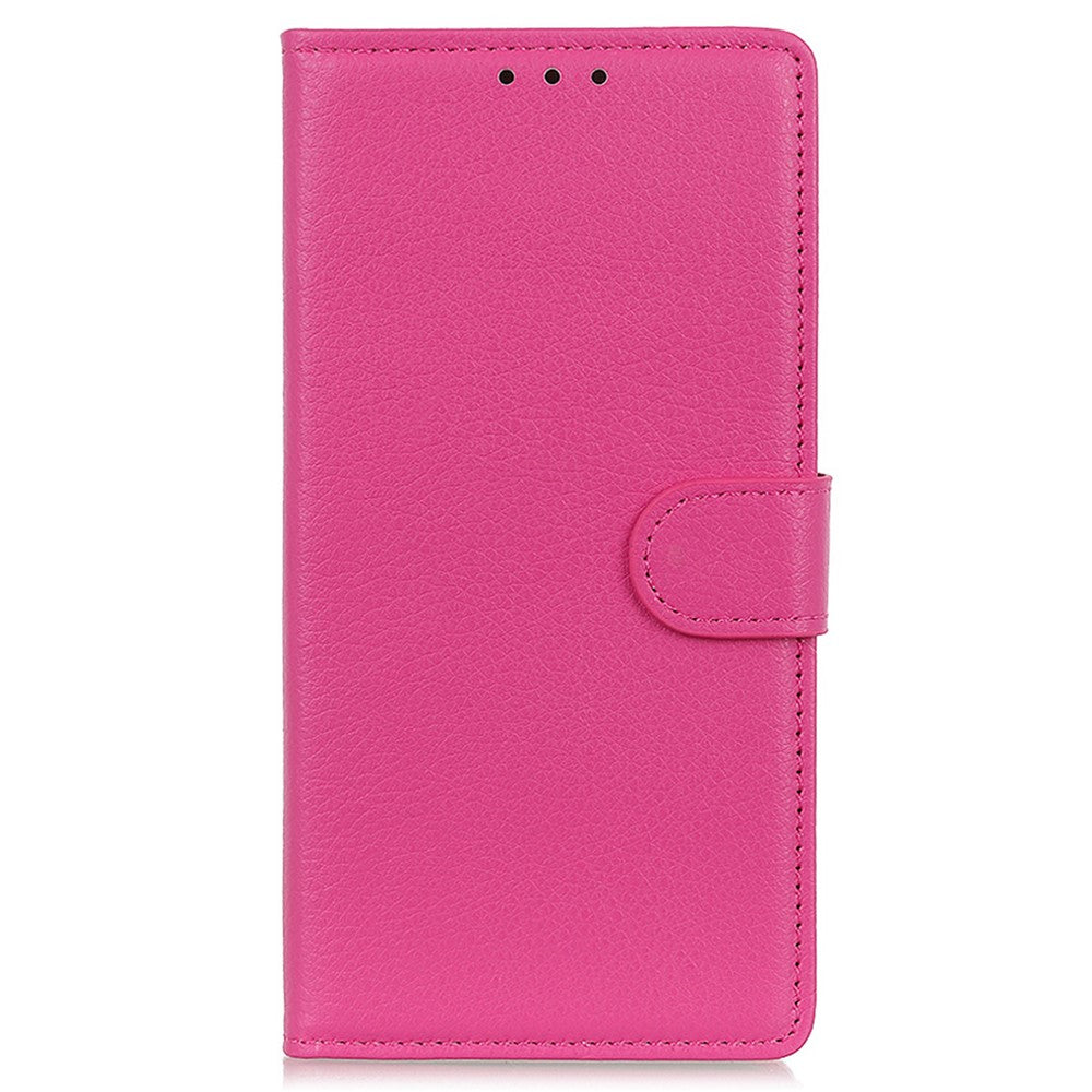 Til Samsung Galaxy S25+ / S24+ etui PU læder telefon stativ cover pung litchi tekstur telefon skal