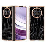 For Huawei Mate X5 5G Case Crocodile Pattern Genuine Cow Leather Coated Phone Cover