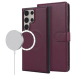 For Samsung Galaxy S23 Ultra Case Detachable PU Wallet Phone Magnetic Case