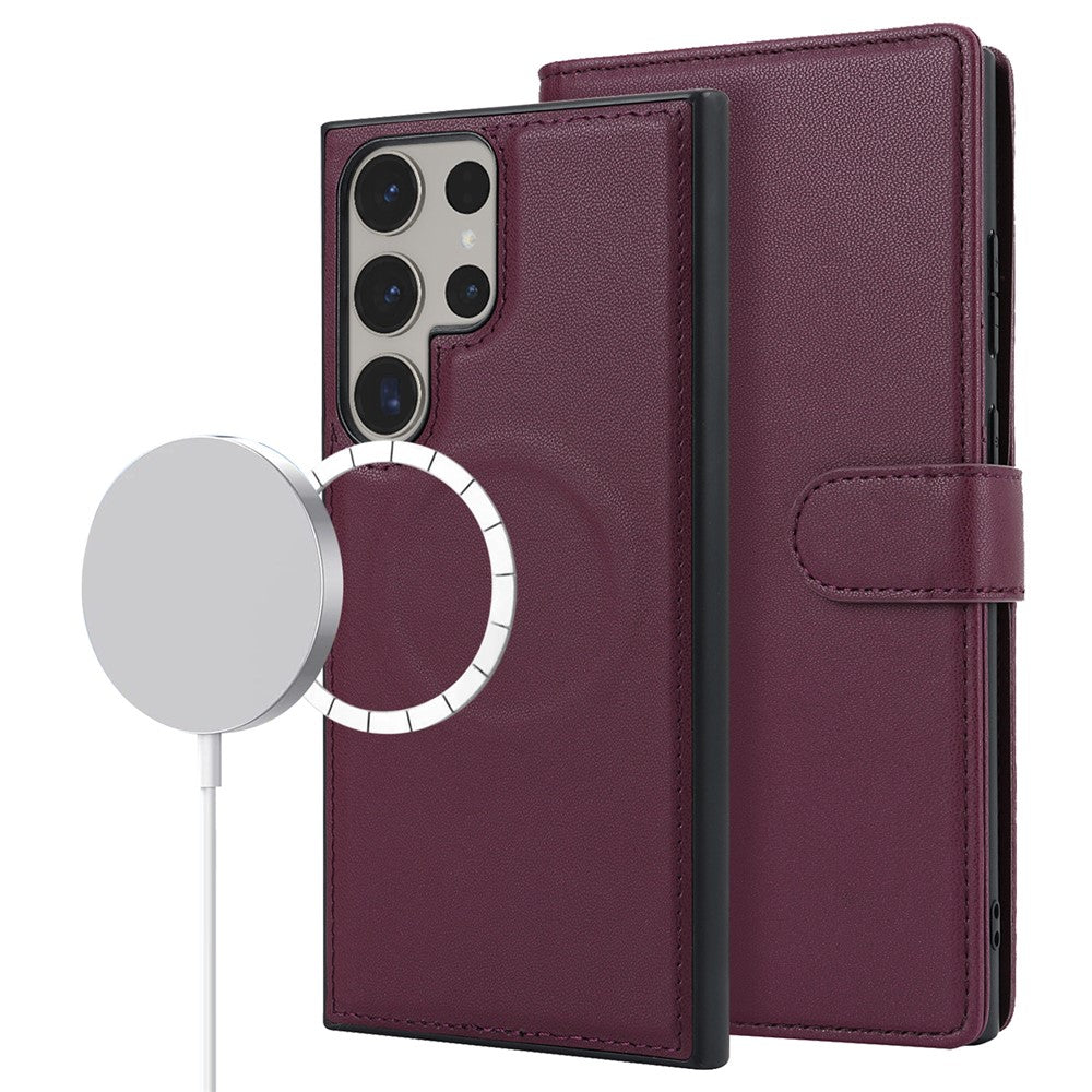 For Samsung Galaxy S23 Ultra Case Detachable PU Wallet Phone Magnetic Case