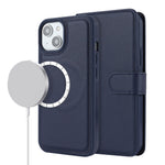 For iPhone 14 / 13 6.1 inch Case Anti-Drop Detachable PU Phone Cover Compatible with MagSafe