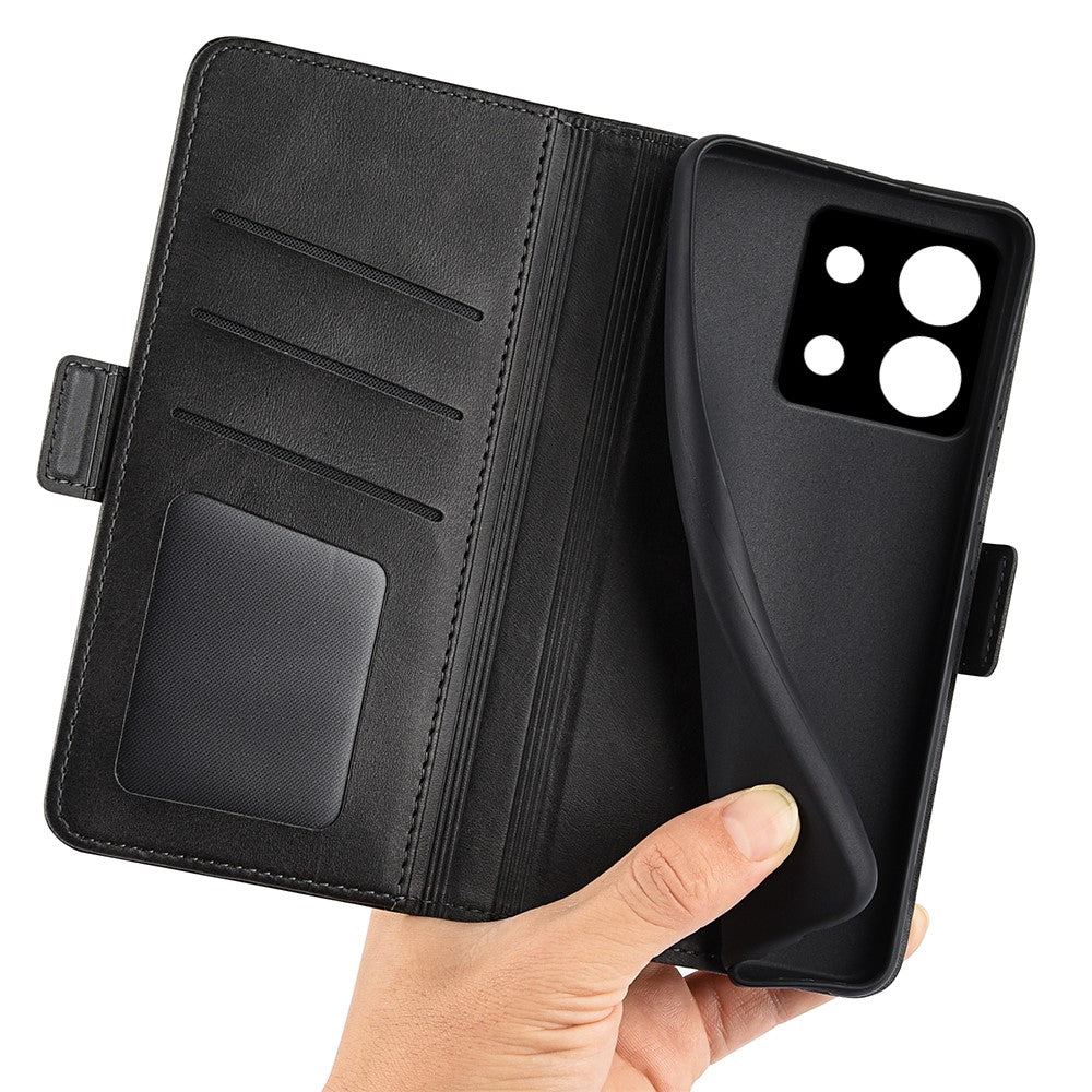 For Xiaomi Redmi Note 13 5G Case Stand Flip Calf Texture Phone Cover PU Leather Wallet Phone Shell