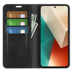 For Xiaomi Redmi Note 13 5G Cell Phone Case PU Leather Wallet Stand Phone Shell with Skin-touch Feeling