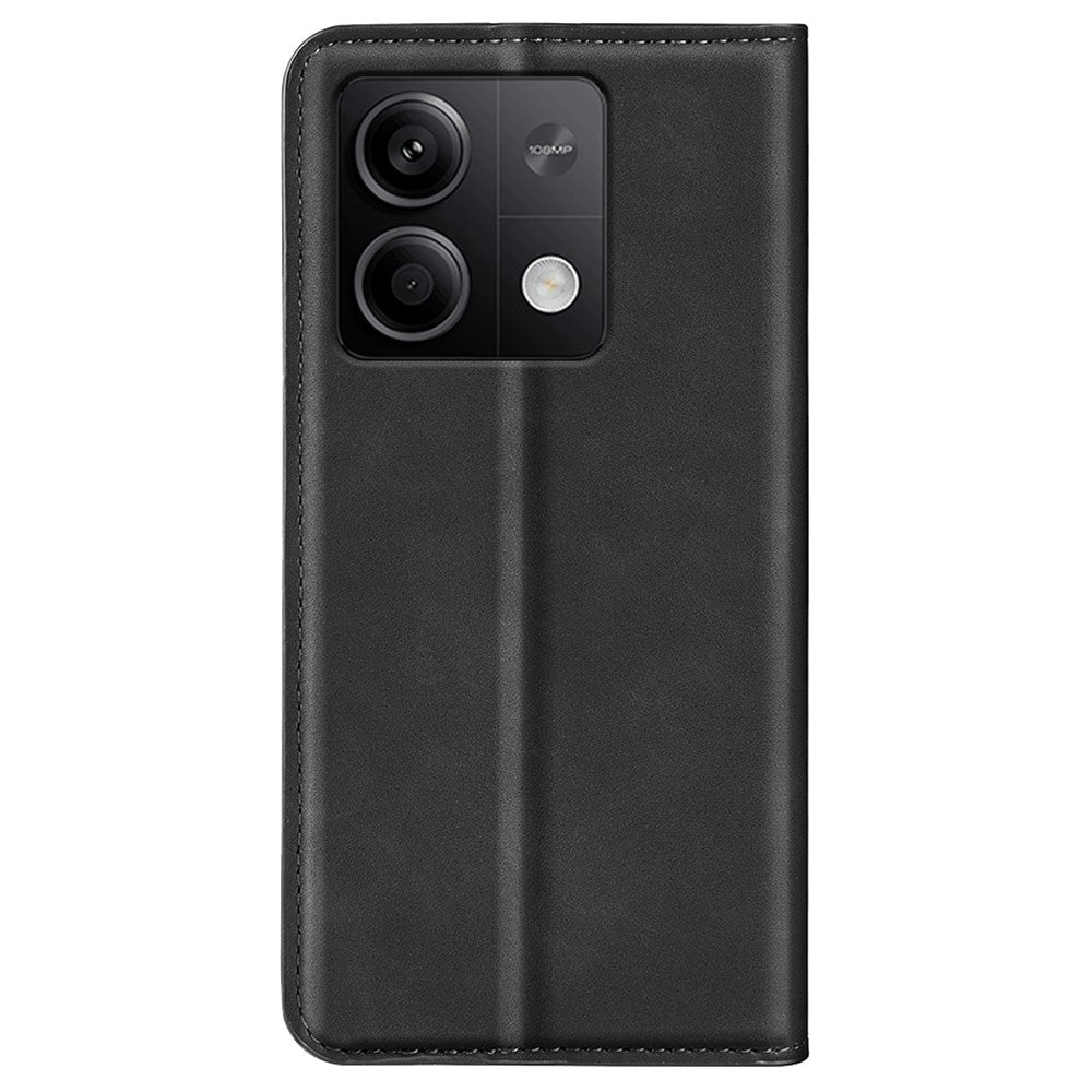 For Xiaomi Redmi Note 13 5G Cell Phone Case PU Leather Wallet Stand Phone Shell with Skin-touch Feeling