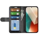 Xiaomi Redmi Note 13 5G-skal Lädermobilskydd Crazy Horse Texture Stand Plånbok