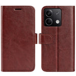 Xiaomi Redmi Note 13 5G-skal Lädermobilskydd Crazy Horse Texture Stand Plånbok