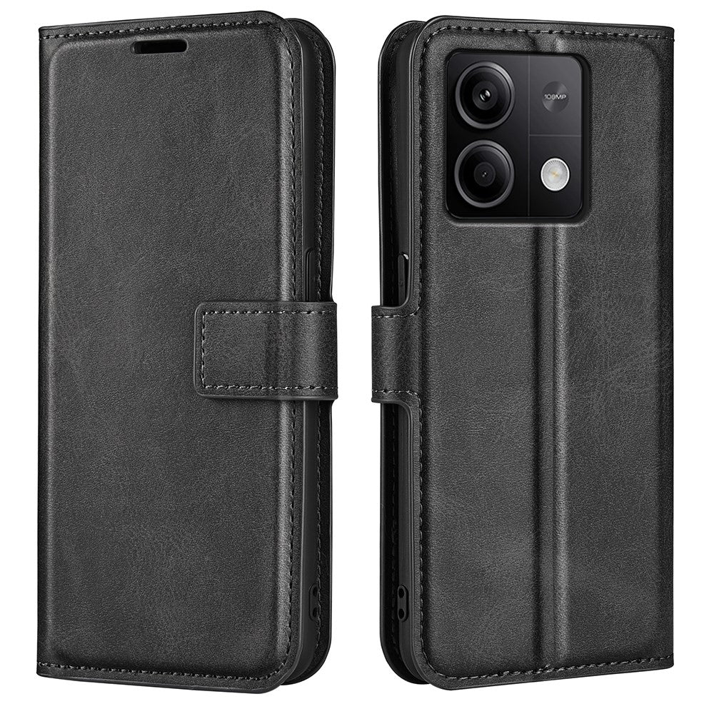 Phone Cover for Xiaomi Redmi Note 13 5G Case Stand PU Leather Calf Texture Phone Shell Wallet