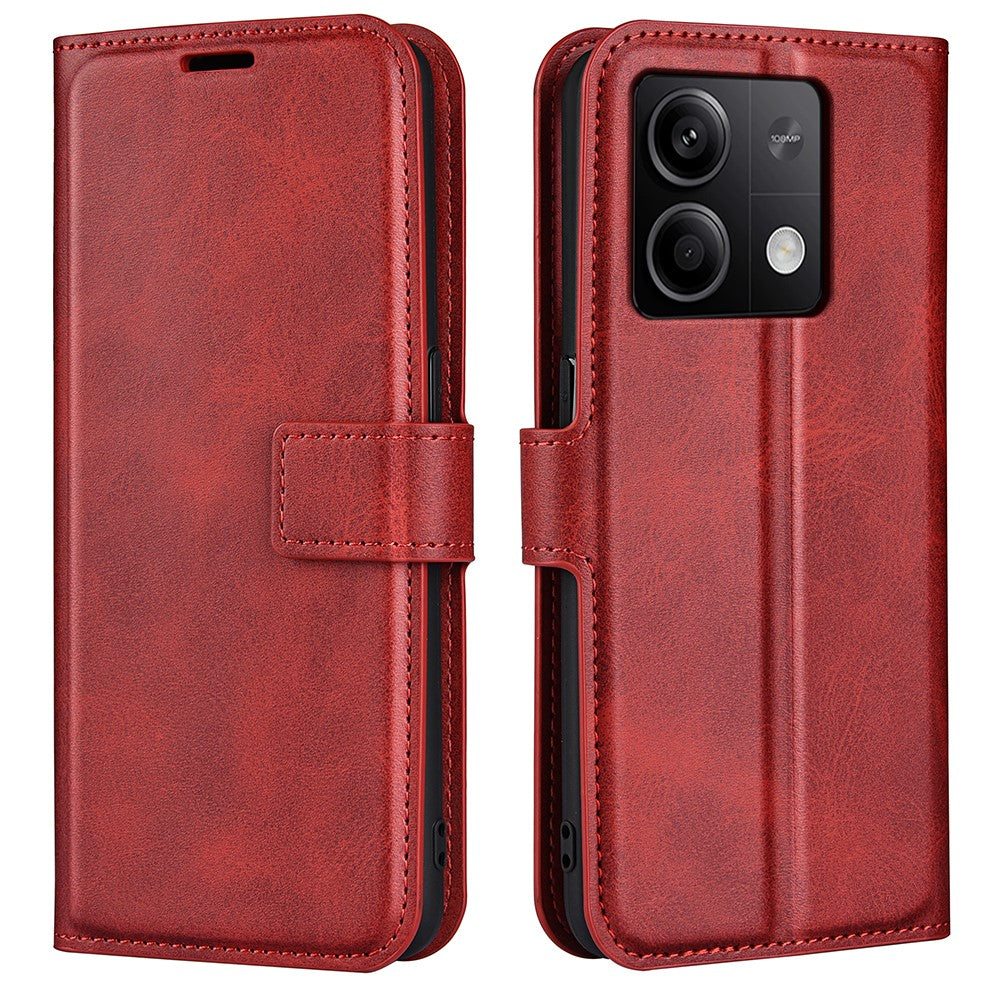Phone Cover for Xiaomi Redmi Note 13 5G Case Stand PU Leather Calf Texture Phone Shell Wallet