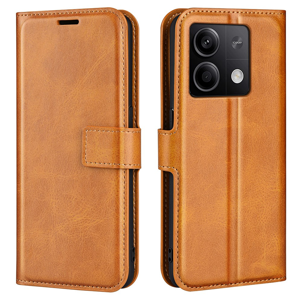 Phone Cover for Xiaomi Redmi Note 13 5G Case Stand PU Leather Calf Texture Phone Shell Wallet