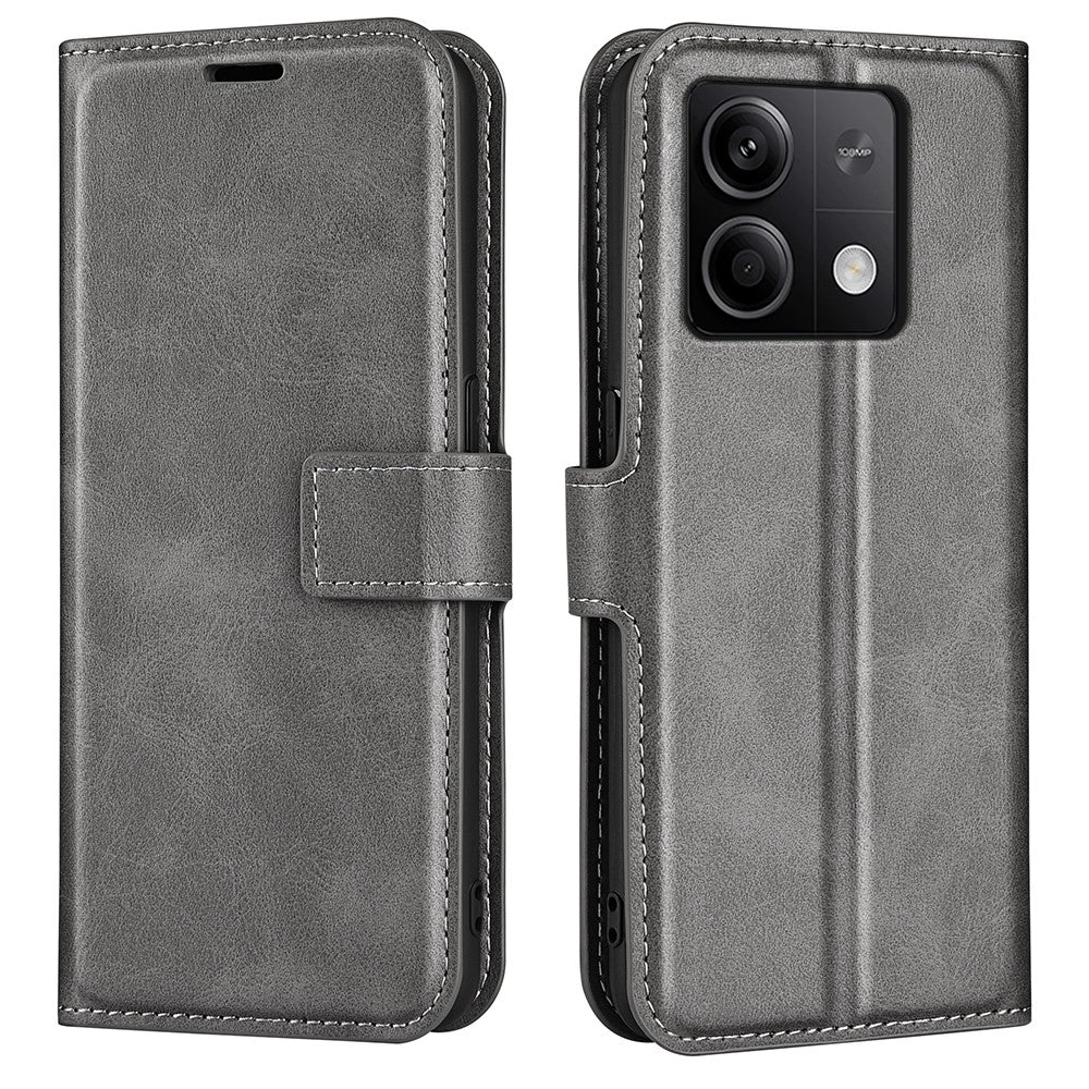 Phone Cover for Xiaomi Redmi Note 13 5G Case Stand PU Leather Calf Texture Phone Shell Wallet
