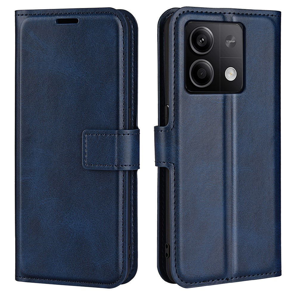 Phone Cover for Xiaomi Redmi Note 13 5G Case Stand PU Leather Calf Texture Phone Shell Wallet