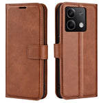 Phone Cover for Xiaomi Redmi Note 13 5G Case Stand PU Leather Calf Texture Phone Shell Wallet
