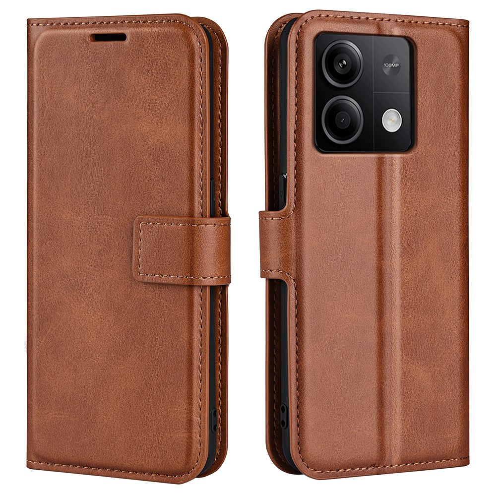 Phone Cover for Xiaomi Redmi Note 13 5G Case Stand PU Leather Calf Texture Phone Shell Wallet