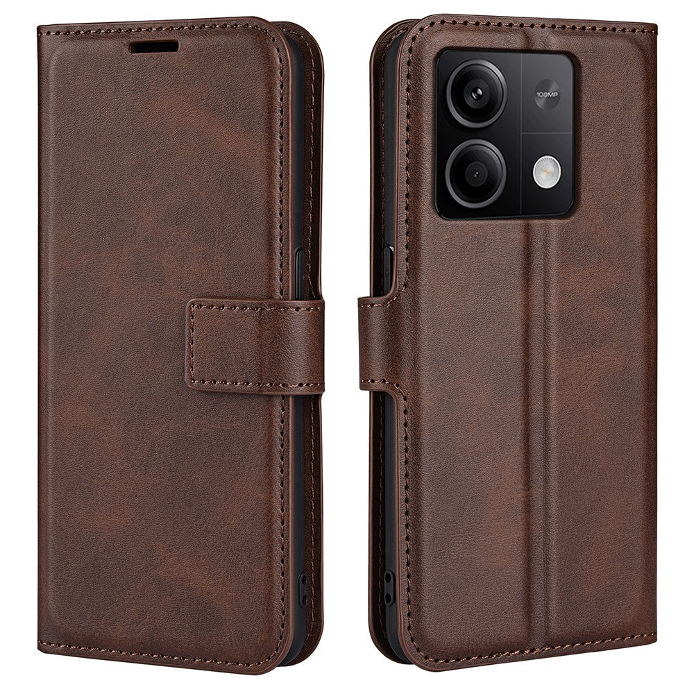 Phone Cover for Xiaomi Redmi Note 13 5G Case Stand PU Leather Calf Texture Phone Shell Wallet
