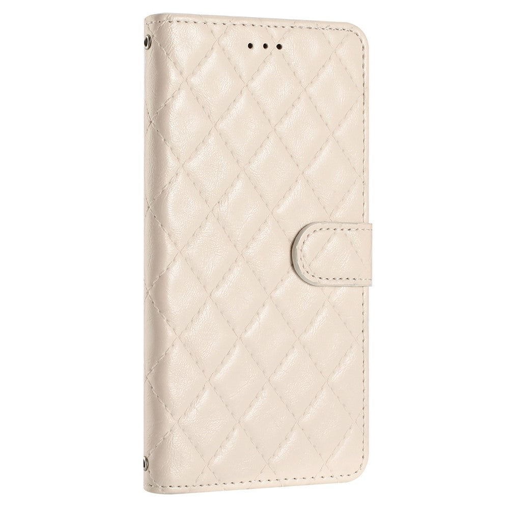 For Samsung Galaxy S24 Case Rhombus Stitching Line Phone Leather Cover with Stand