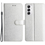 Phone Case for Samsung Galaxy A15 4G PU Leather Silk Texture Wallet Stand Cover with Strap